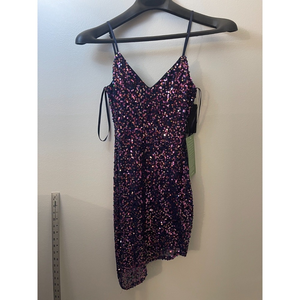 City Triangles Womens-Juniors Sequin Blue/Pink Dress Size XS (NWT)